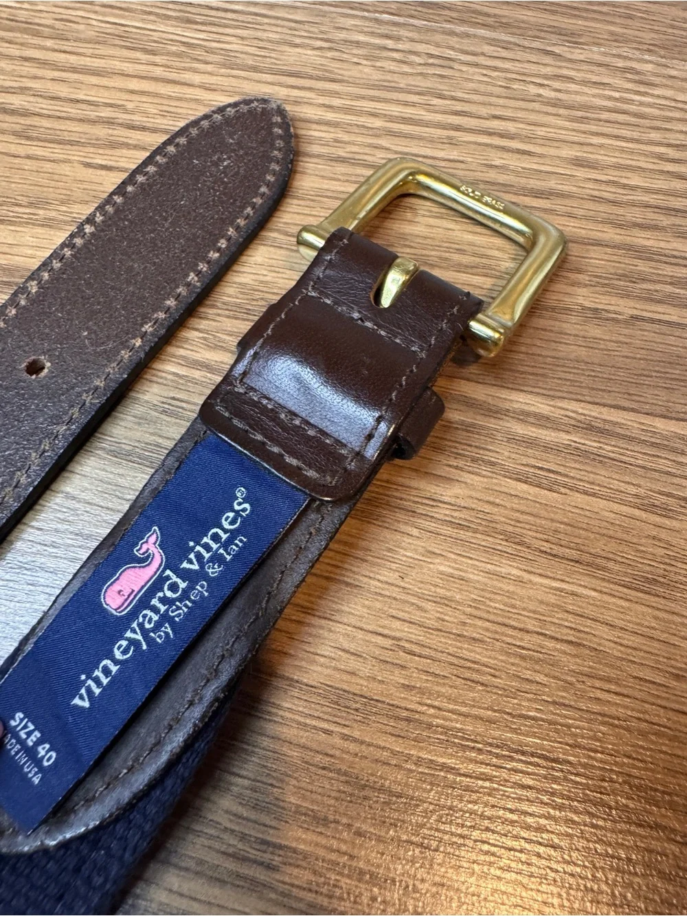 Vineyard Vines Green and Blue Golf Club and Golf Ball Mens Belt 40